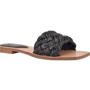 Marc Fisher Reanna Braided Sandals Slip On Puffy Chunky Strap